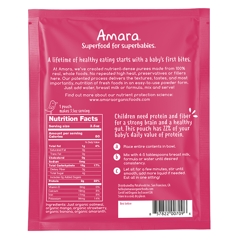 Oats, Mango n' Strawberry I Ancient Grain Cereal.