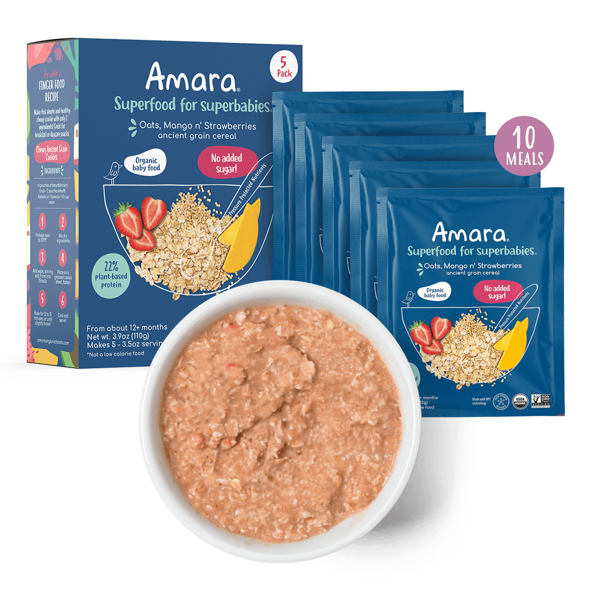 2PACK-Oats, Mango n' Strawberry I Ancient Grain Cereal