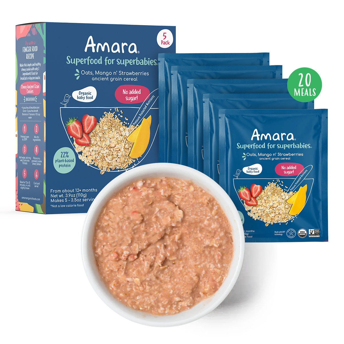 2PACK-Oats, Mango n' Strawberry I Ancient Grain Cereal
