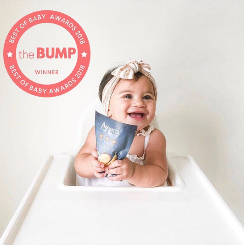 AMARA BABY FOOD named winner of the “best baby food” in the bump best of baby awards-Amara Organic Foods