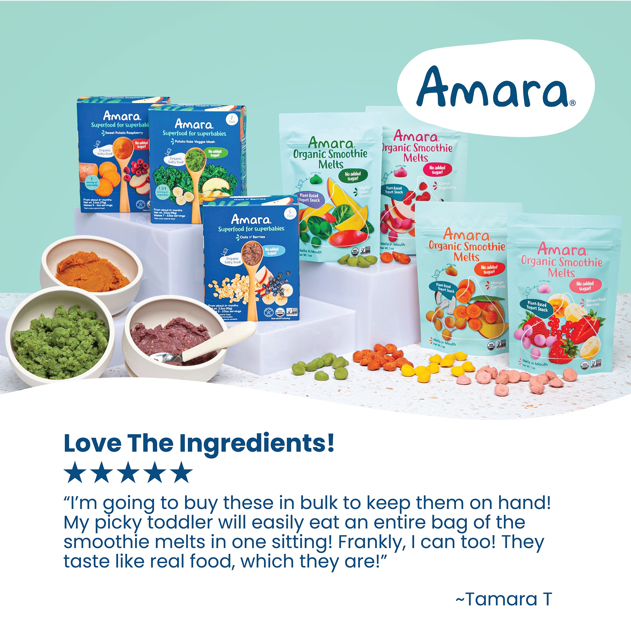 Plant-Based Smoothie Melt Variety Pack - Amara Organic Foods
