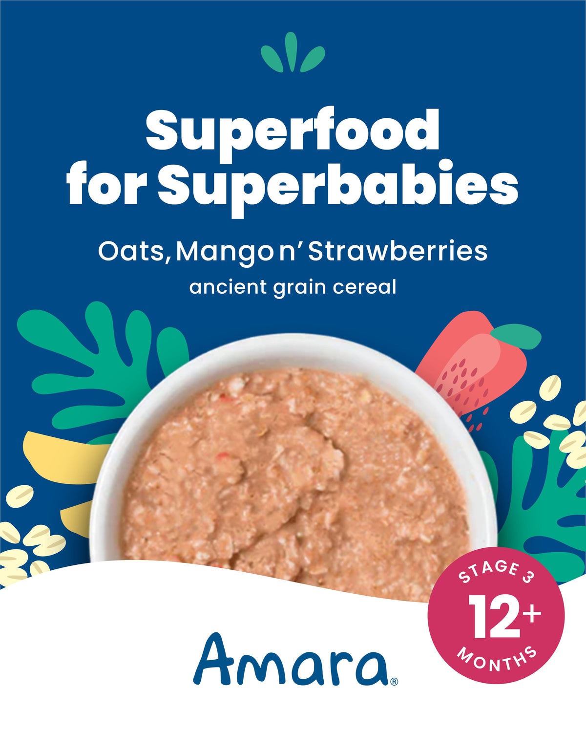2PACK-Oats, Mango n&#39; Strawberry I Ancient Grain Cereal