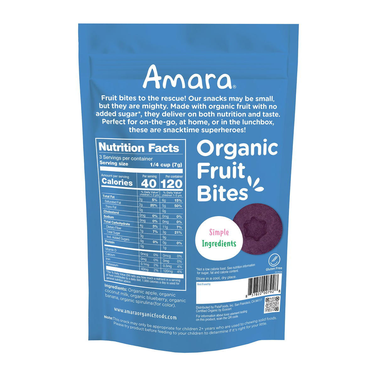 Blueberry Organic Fruit Bites